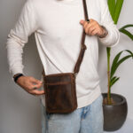 Leather Crossbody Bag Men Pericles