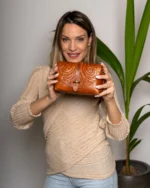 Leather Crossbody Bag Sappho Tooled - Image 2