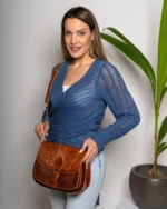 Tooled Leather Crossbody Bag Penelope - Image 3