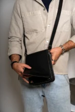 Leather Crossbody Bag Men Aristotle - Image 10