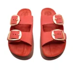 Leather Sandals Women Zefi Coral - Image 2