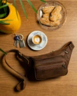 Leather Banana Bag Pythagoras - Image 5