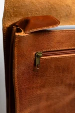 Large Leather Laptop Bag Orpheus - Image 8