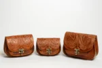 Leather Crossbody Bag Tooled Electra - Image 8