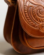 Leather Crossbody Bag Tooled Electra - Image 4