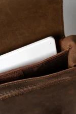 Large Leather Laptop Bag Orpheus - Image 9