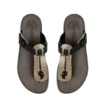 Leather Sandals Women Mirabela Gold Net - Image 3
