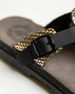 Leather Sandals Women Mirabela Gold Net - Image 4