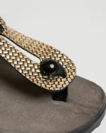 Leather Sandals Women Mirabela Gold Net - Image 5