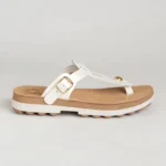 Leather Sandals Women Mirabela White Perle - Image 4