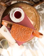 Round Belt Bag Tooled Deianira - Image 3