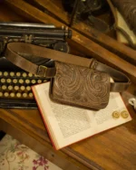 Leather Belt Bag Tooled Theano - Image 3