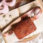 Leather Belt Bag Tooled Theano
