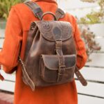 Leather Backpack Tooled Xanthe