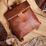 Fashion leather backpack Lysistrata