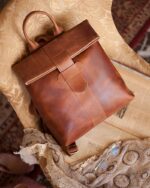 Fashion leather backpack Lysistrata