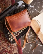 Hand Knitted Leather Bag Chloe - Image 5