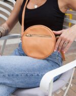 Round Leather Bag Callisto