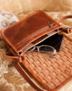 Hand Knitted Leather Bag Chloe - Image 4