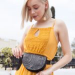 Round Belt Bag Tooled Deianira