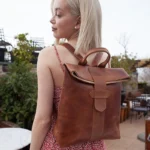 Fashion leather backpack Lysistrata - Image 2
