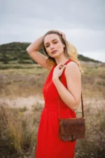 Mini Leather Messenger Bag Daphne - Image 2