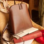 Minimalist leather backpack purse Dido