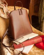 Minimalist leather backpack purse Dido