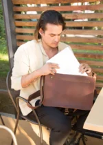 Leather Messenger Bag Timoleon - Image 3