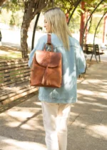 Boho Leather Backpack Lysandra - Image 3