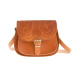 Tooled Leather Crossbody Bag Penelope
