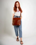 Stylish convertible leather backpack Demeter - Image 3