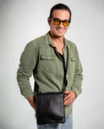 Leather Crossbody Bag Men Herodotus - Image 7