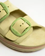 Leather Sandals Women Despoina Lime - Image 3