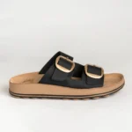 Leather Sandals Women Despoina New Black - Image 6
