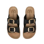 Leather Sandals Women Despoina New Black - Image 2