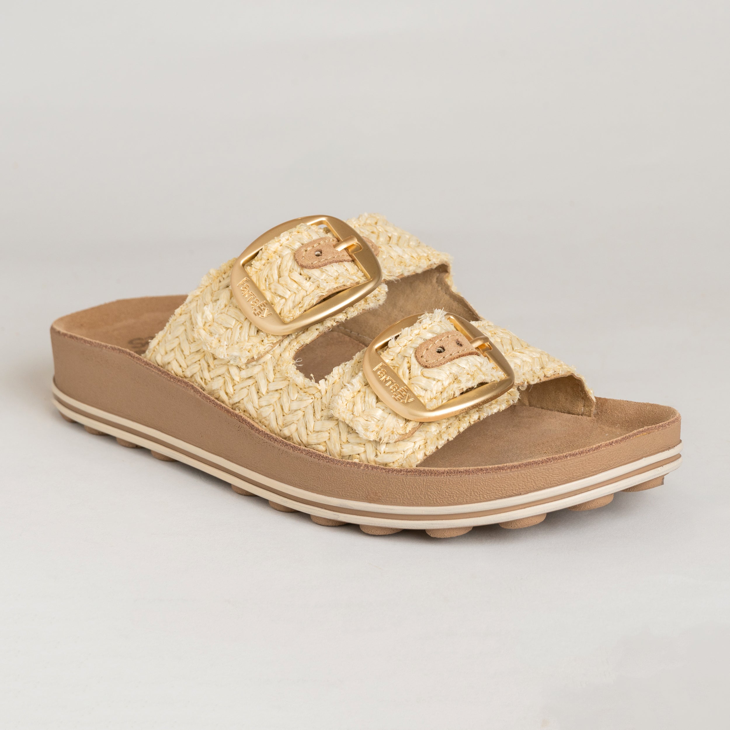 s310despoinaVanillaRafia Leather Sandals Women Despoina Vanilla Rafia - Image 1